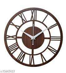 Ingo creation Round Roman Wooden Clock 