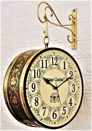 Vintage Clock Abstract Metal Wall Clock