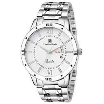 TIMEWEAR Analog Day Date Functioning Stainless Steel Chain Watch for Men