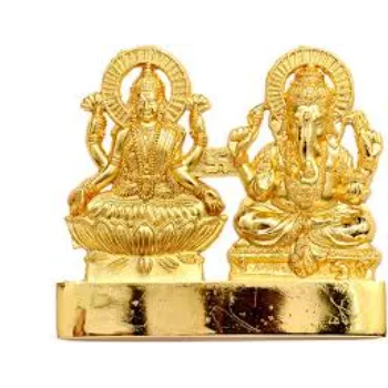 Laxmi Ganesh Gold Plated Statue 