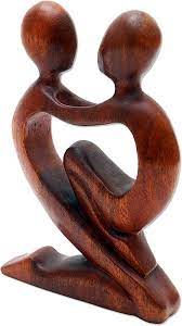 NOVICA True Love Wood Sculpture