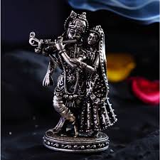Silver Radha Krishna Idol