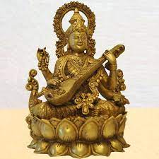 Brass Saraswati Statue 
