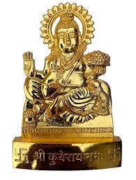 Satguru Gold Plated Lord Kuber Murti Statue Idol