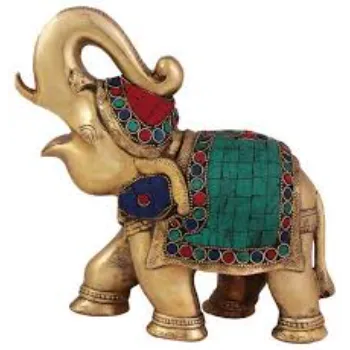 Brass Elephant Statue 