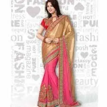 Keegan Satin Silk Embroidered Saree