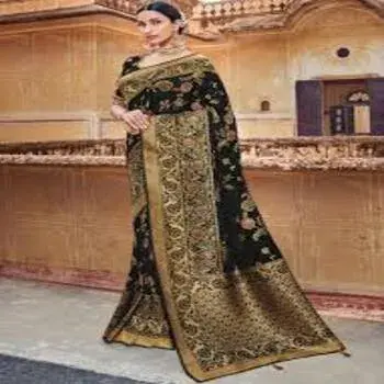 Embroidery Saree, 5.5 M (separate Blouse Piece)