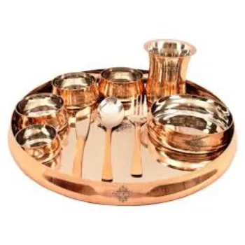 Plain Copper Dinner Set