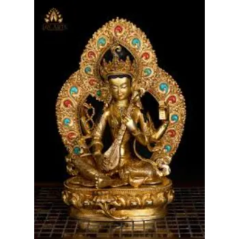 Sarasvati  Copper Statue 