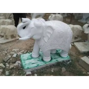 Marble Elephant Statue 