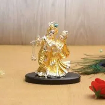Krishna Gold Plated Statue