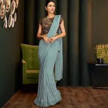 Multicolor Designer Chiffon Silk Saree