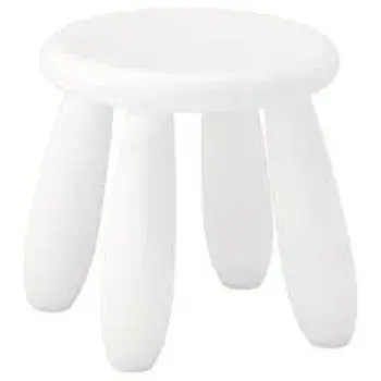 White Kids Stool 