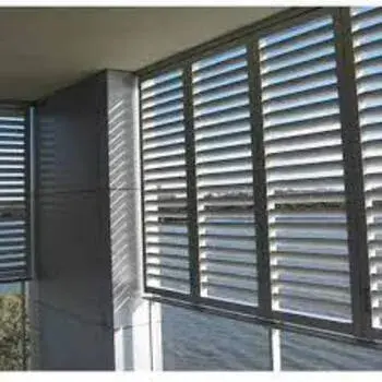 White Hinged Louver Windows