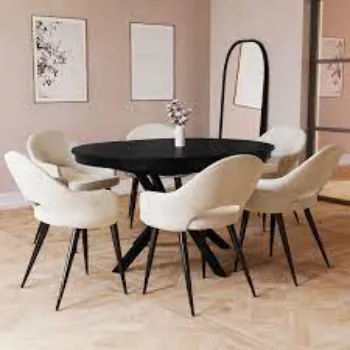 Furnished Oval Dining Table