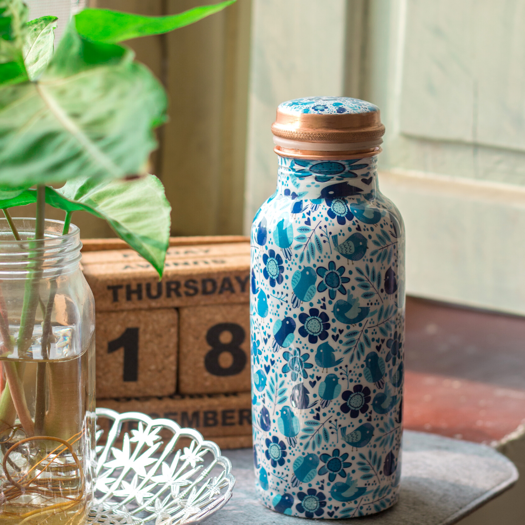 Designer Printed Copper Bottle