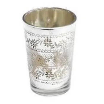 Round Silver Glass