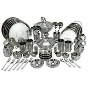 Plain Stainless Steel Dinner Set