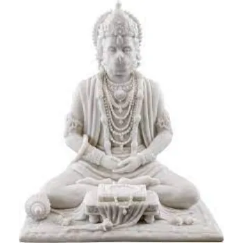 Hanuman White Marble Statue 