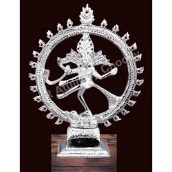 Natraj White Metal Statue 