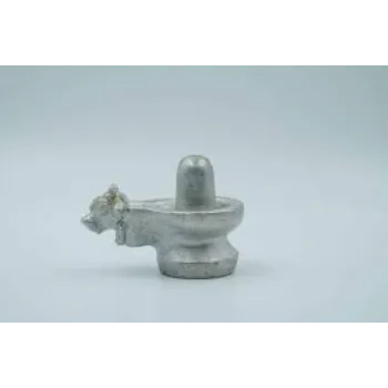Shivling White Metal Statue 
