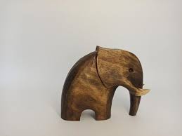 Wooden Elephant Sculptures