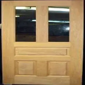  Light Brown Swing Wooden Glass Door, For Home