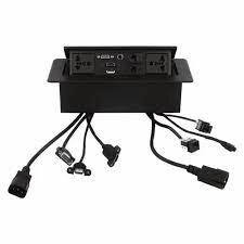 vga audio hdmi usb charging ports cable cubby