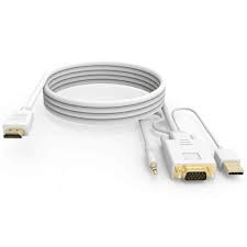 White Serai VGA to HDMI Converter