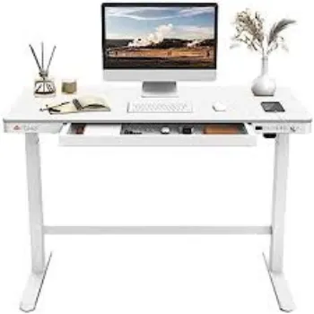 White Adjustable Height Workstations