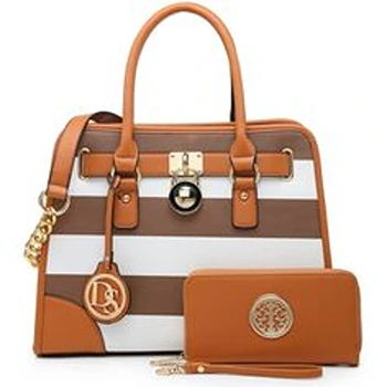 Super  Fashionable Brown White Classy Bag  for Ladies