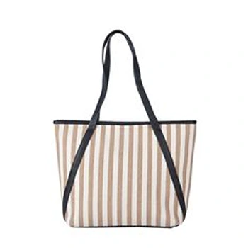 Luxurious Pink White Strip Pattern Designer Bag for Girls
