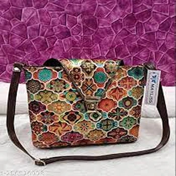 Ethnic Printed small carry Bag For ladies