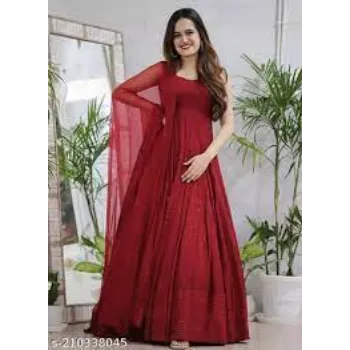 Designer Maroon Anarkali Suit