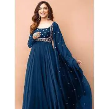 Navy Blue Anarkali Suits