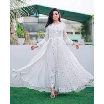Trendy White Anarkali Suit