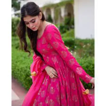 Chanderi Anarkali Suit