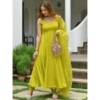Lemon Color Anarkali Suits