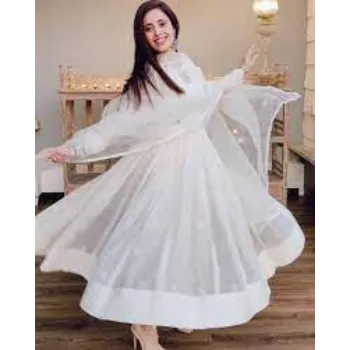 White Anarkali Suits