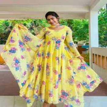 Printed Anarkali Suits For Girls