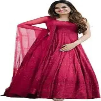 Chikankari Embroidery Work Anarkali Suits