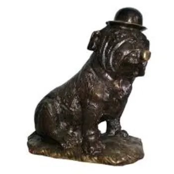 Dog Smoking Cigar Statue
