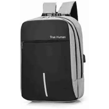 Grey And Black Anti Theft Bag