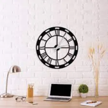  Black Metal Skeleton 55cm Wall Clock
