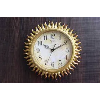 Funkytradition Royal Designer Golden Sun Shaped Wall Clock