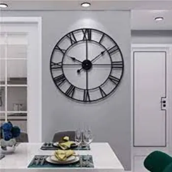  Metal Retro Roman Numeral Clock 