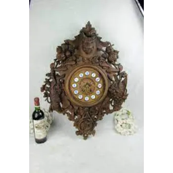 XL Antique Black Forest Wood Clock
