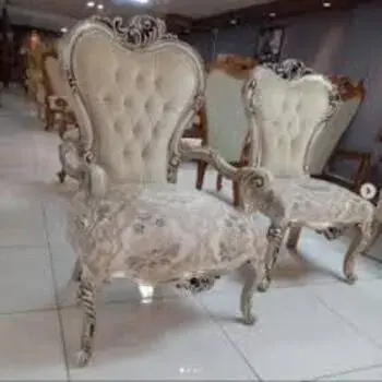 White Wood  Antique Chair