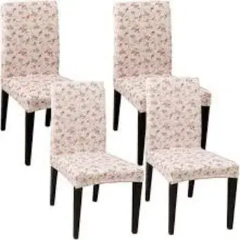 Pink Floral Armless Chair
