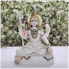 White Marble Shiva Statue
